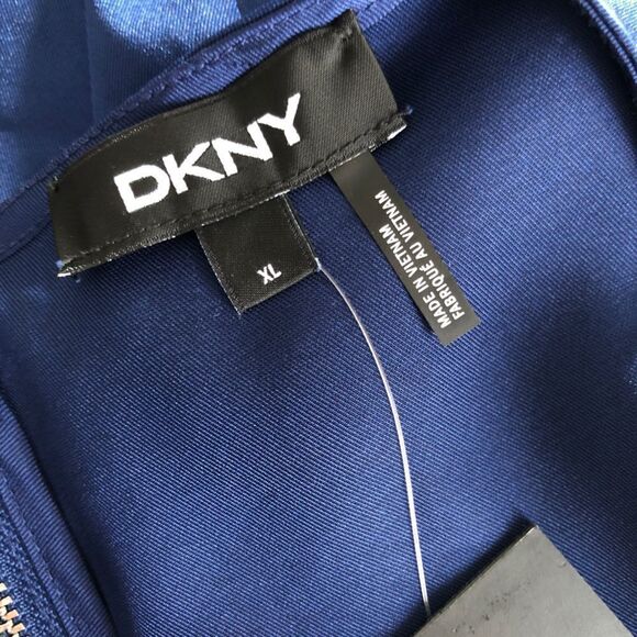 ‎DKNY Elastic-Sleeve Top Blue XL M - Picture 7 of 8